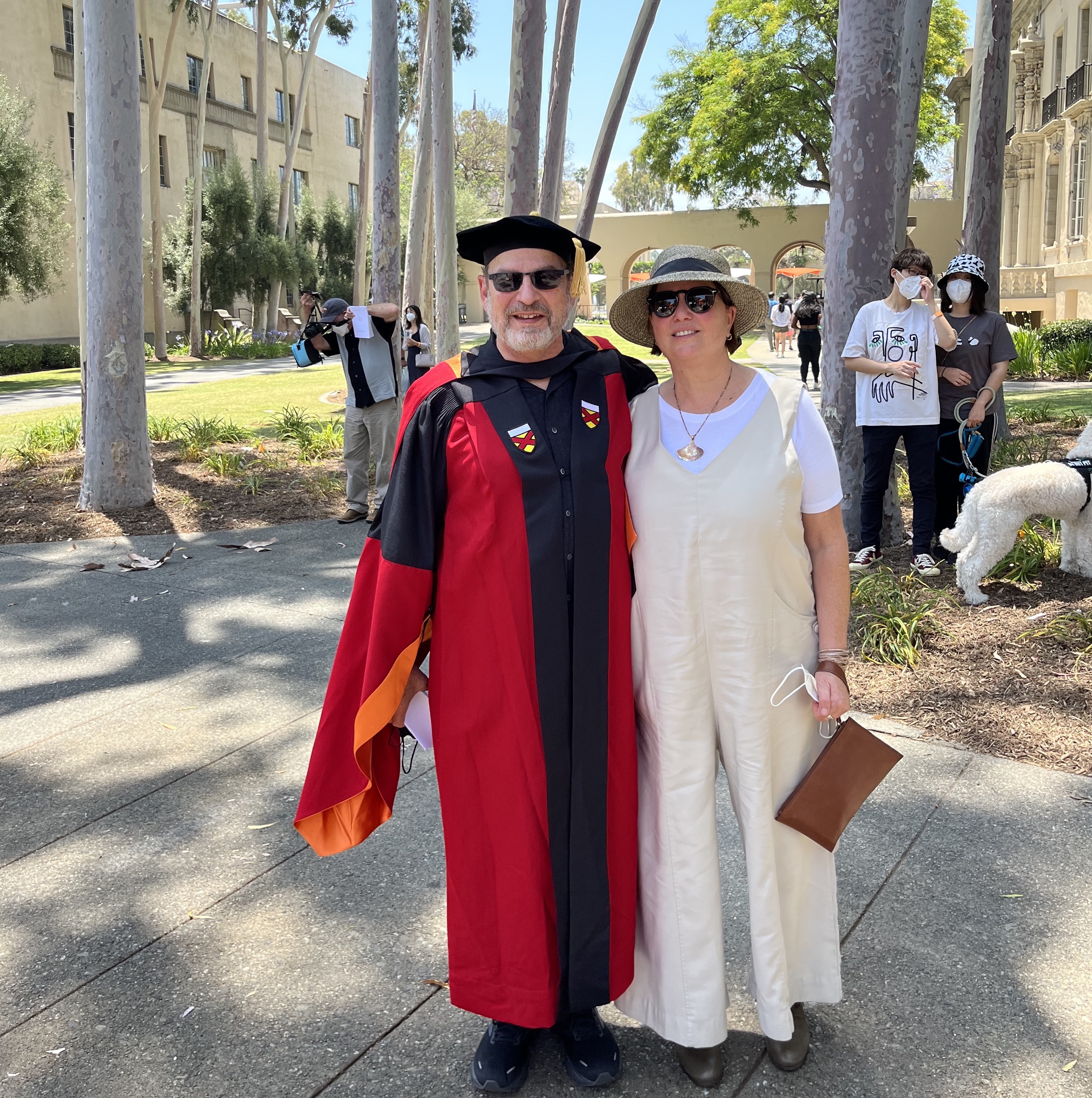 With Anat at Caltech commencement ’22. Photo courtesy of Shuki Bruck