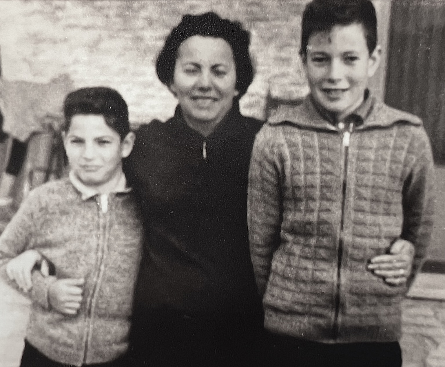 With mother, Sara, and older brother, Shlomo, at home in Kiryat Haim in the mid 1960s. Photo courtesy of Shuki Bruck