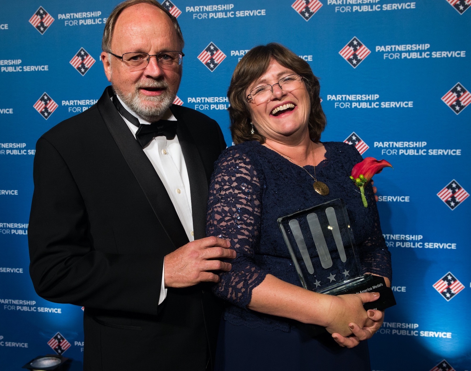 With Egill in Washington, DC, just after receiving the Samuel J. Heyman Service to America Medal in October 2015. Photo courtesy of Lucy Jones