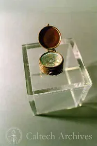 Compass in brass box