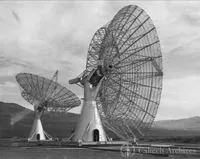 Two 90-foot radio telescopes