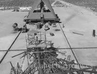 130-foot radio telescope pedestal construction
