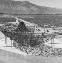130-foot radio telescope dish under construction