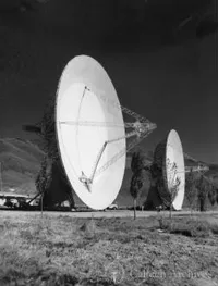 Two 90-foot radio telescopes