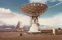 Two 90-foot radio telescope dishes