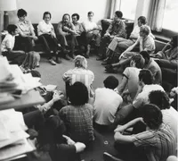 Richard Feynman with students