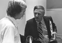 William F. Buckley with a student