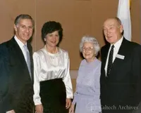 Arnold and Mabel Beckman with Mr. and Mrs. George Deukmejian