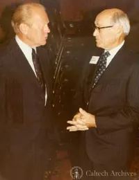 Arnold Beckman with Gerald R. Ford