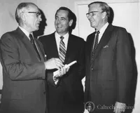 Arnold Beckman with Ed Reinecke and Bob Beaver