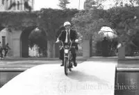 Marvin Goldberger riding his motorbike