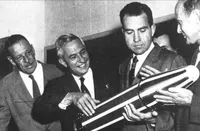 Clark Millikan, Lee DuBridge, V. P. Richard Nixon and Wm. Pickering