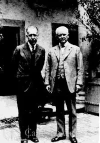 Robert A. Millikan with Niels Bohr