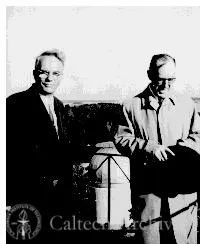Ira Bowen (left) and unknown man.