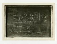 Einstein equations on blackboard at Mt. Wilson