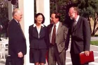 Gordon Moore, Alice Huang, David Baltimore and Kip Thorne