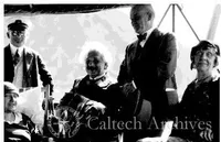 Albert and Elsa Einstein with Robert and Greta Millikan on a boat off Long Beach