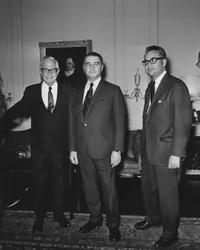 Lee DuBridge, Edwin Land and Murray Gell-Mann