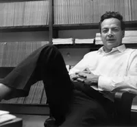 Richard Feynman in his office