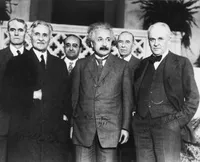 Three Nobel Prize winners: Einstein, Millikan, Michelson
