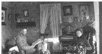 George Beadle’s parents & brother (Alexander) in parlor of home