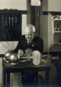 Robert A. Millikan with cosmic-ray equipment