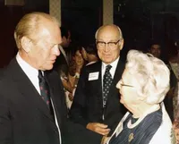 Mabel and Arnold Beckman with President Gerald Ford