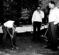 Beadle playing croquet with Wes Hershey and Carl Niemann