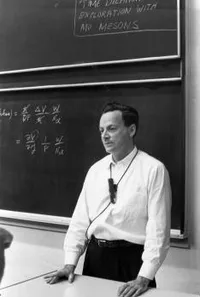 Richard Feynman during classroom lecture