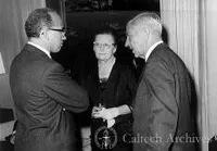 Jonas Salk with Doris and Lee DuBridge