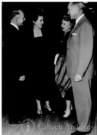 Arnold and Mabel Beckman with George and Muriel Beadle (on left)