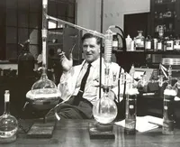 Arie Haagen-Smit in his lab