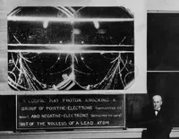 Robert Millikan with cosmic-ray photon display