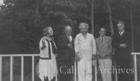 Elsa Einstein, unidentified man, Albert Einstein, Otto Stern and Horace Gilbert