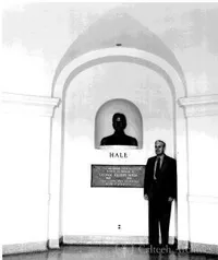 Milton Humason with bust of George Ellery Hale