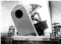 200″ telsecope in the position it assumes when observing in the immediate vicinity of the Pole Star