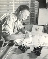 Sterling Emerson at drawing board