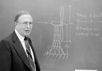 Ernest Sechler at blackboard