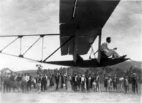 John Pierce flying his glider