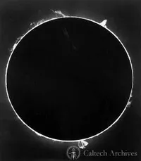 Prominences. Whole edge of sun taken with calcium K line