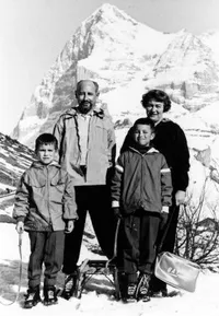 The Malina family on the ski slopes