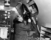 William C. Miller working at the Palomar 200″ coude spectrograph