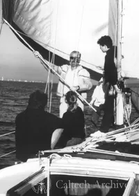 David R. Smith sailing with Caltech students