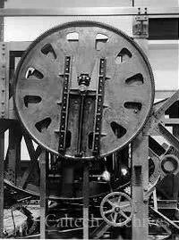 Gear on left side of grinding machine, for operating to and fro motion of bridge