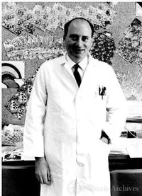 Seymour Benzer in lab coat