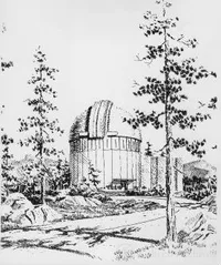 Artist’s rendering of the 60″ telescope at Palomar