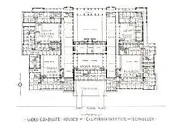 First floor plan of undergraduate houses