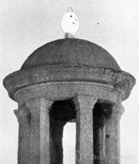 Throop cupola with a pumpkin on top