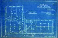 Blueprint of building for Industrial Department of Throop University