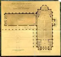 Floor plan for Music Hall and Art Museum by Elmer Grey